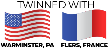 Twinned with Warminster, PA and Flers, France