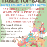 Christmas Table Top Sale, Warminster Civic Centre