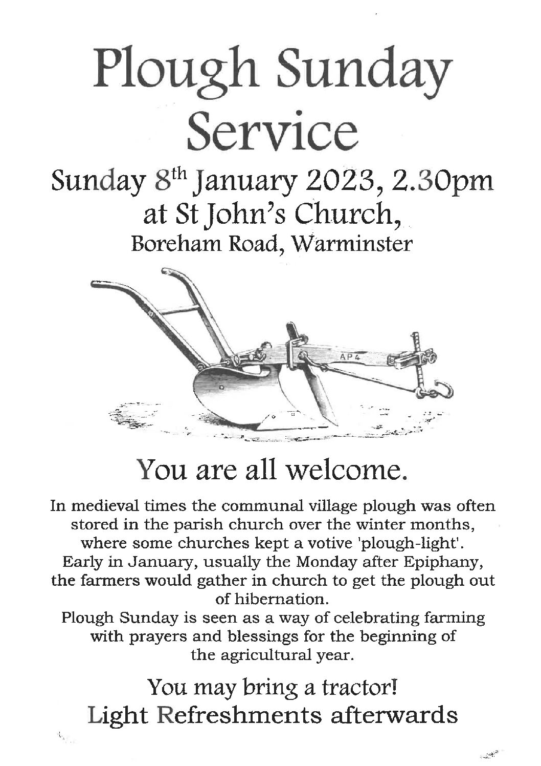 Plough Sunday Service