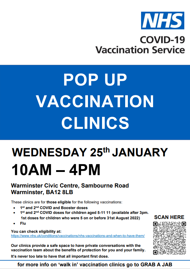 NHS COVID-19 Vaccination Service - Pop Up Vaccination Clinic