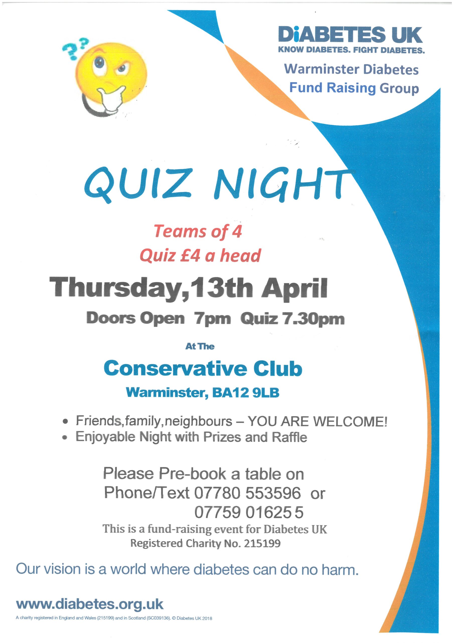 Diabetes UK - Quiz Night