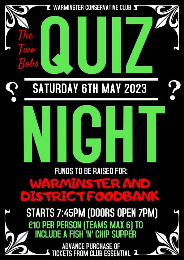 The Two Bobs' Quiz Night - Warminster Conservative Club