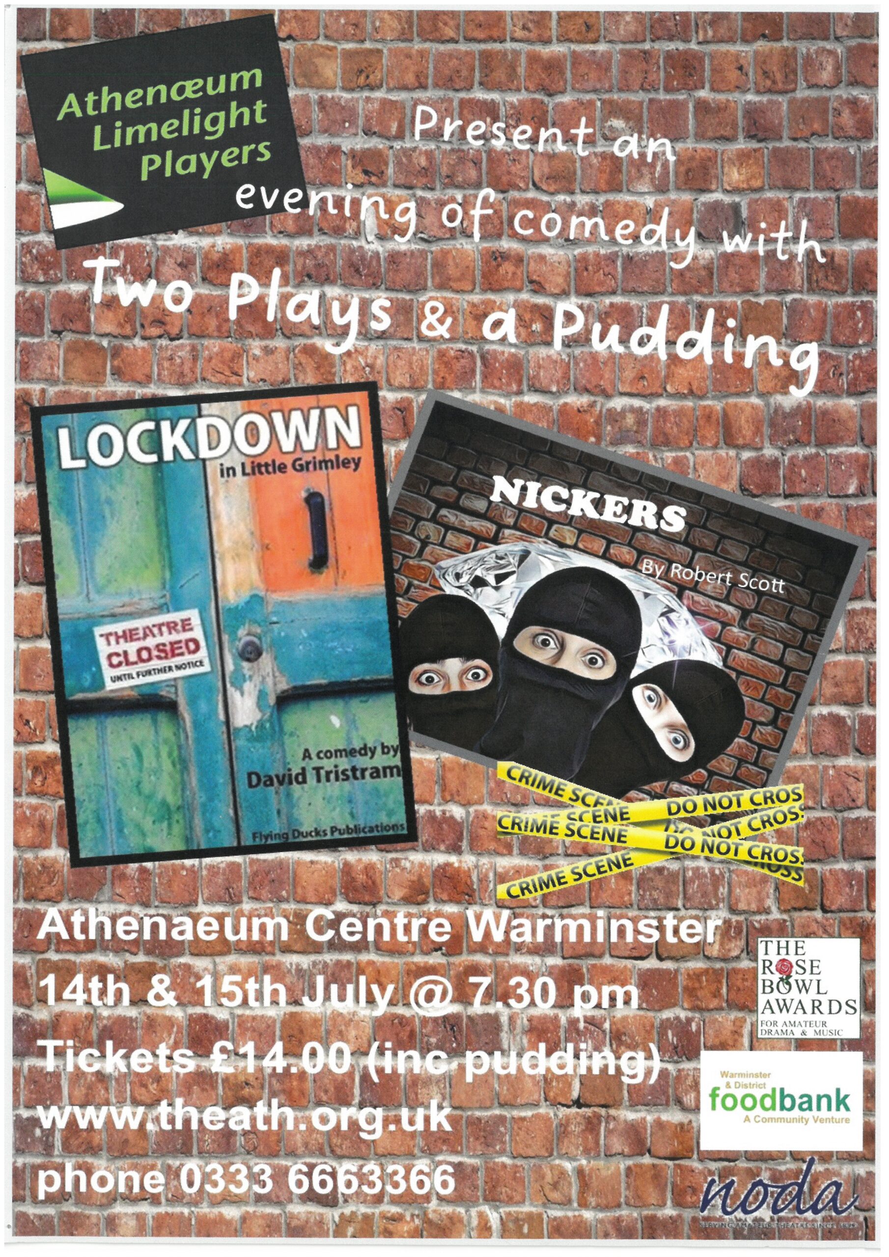 An Evening of Comedy with Two Plays and a Pudding
