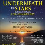 From first light to  Underneath the Stars Songs and music for a summer day.       Saturday 3rd June 2023 at 7 pm