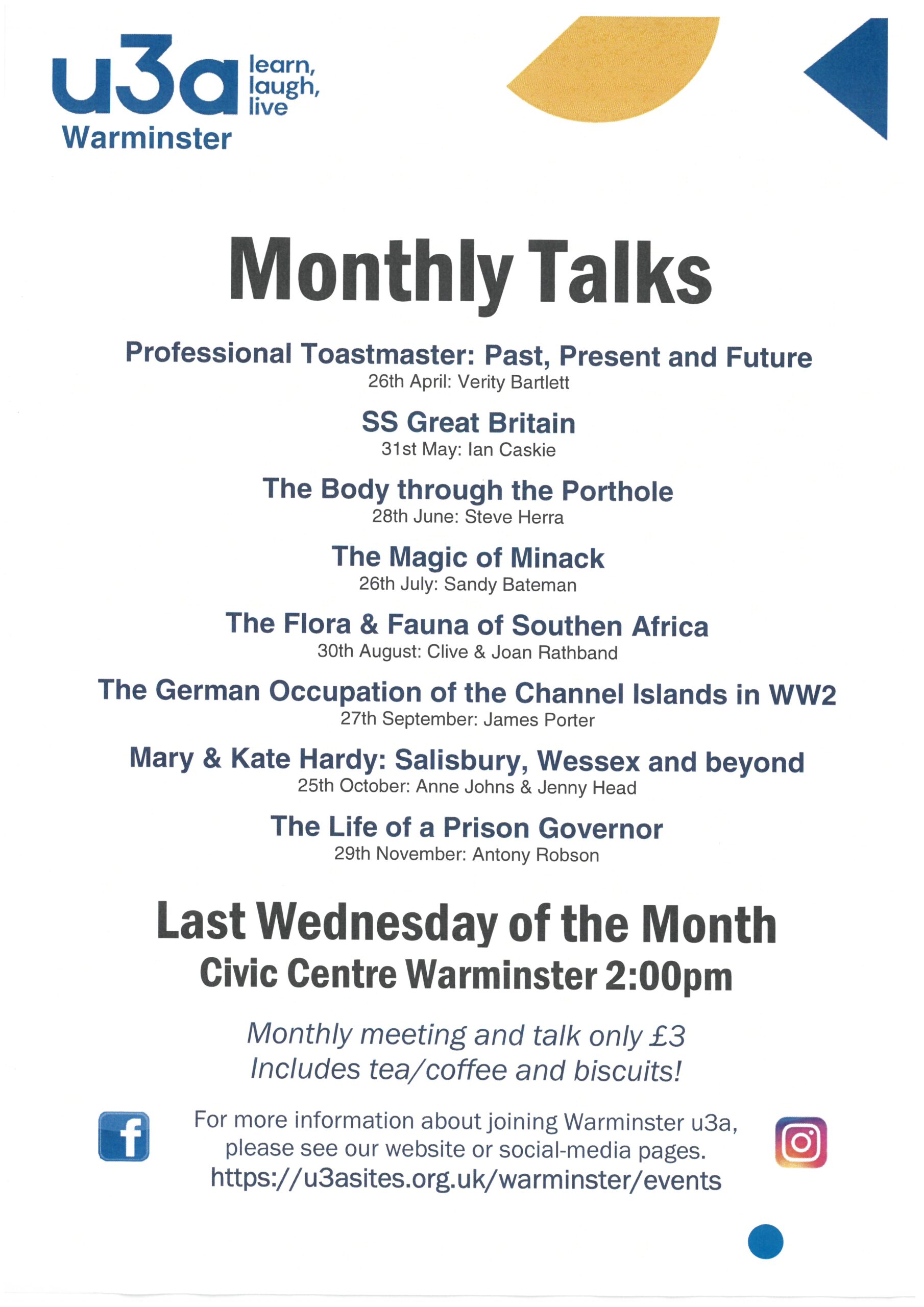 Warminster U3A Monthly Talk - The Body Through the Porthole by Steve Herra