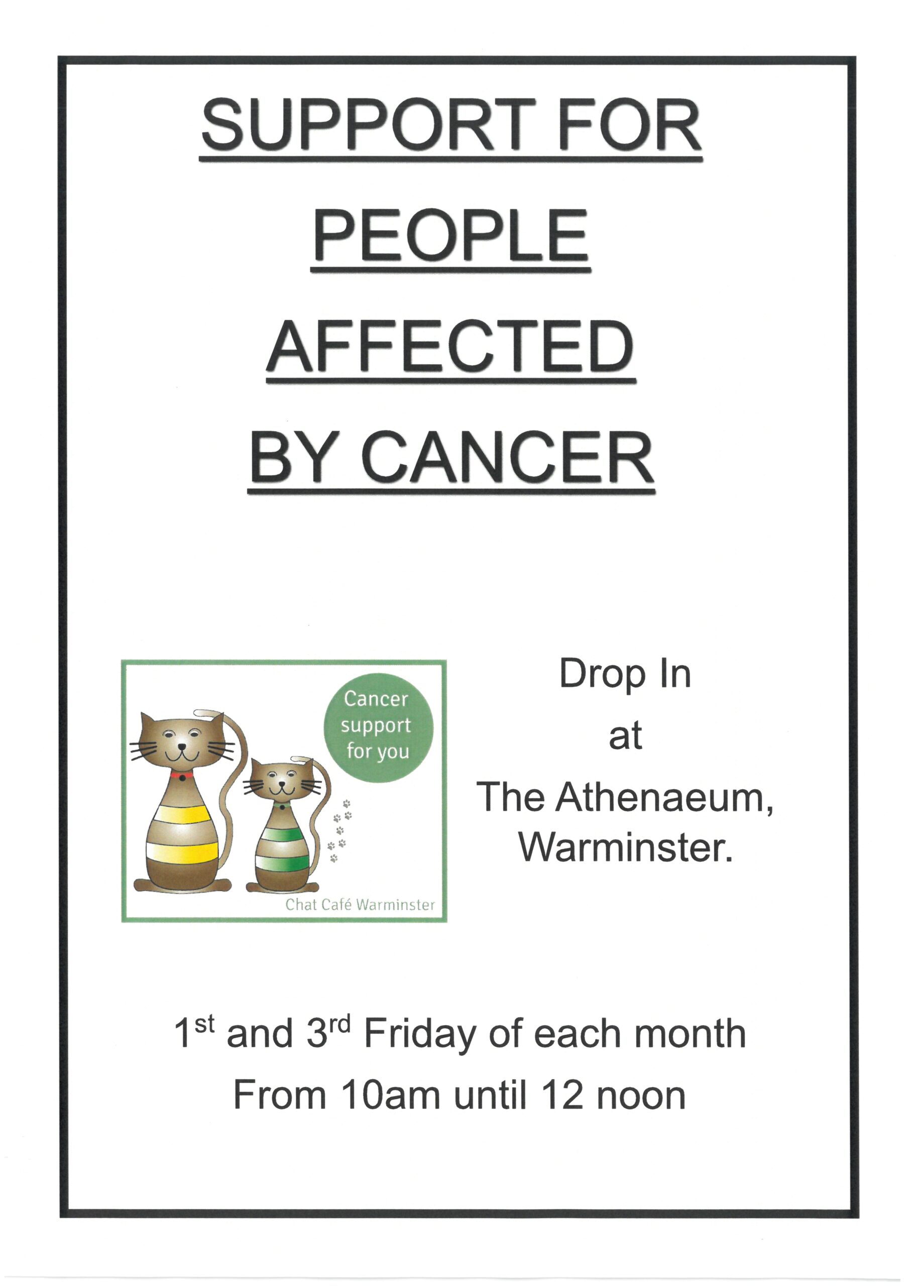 Chat Café Cancer Support Group - The Athenaeum