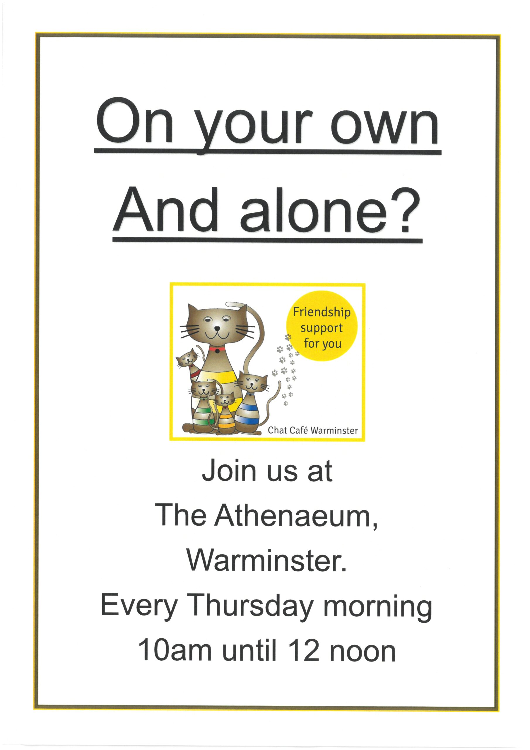 Chat Café, Friendship Support Group - The Athenaeum