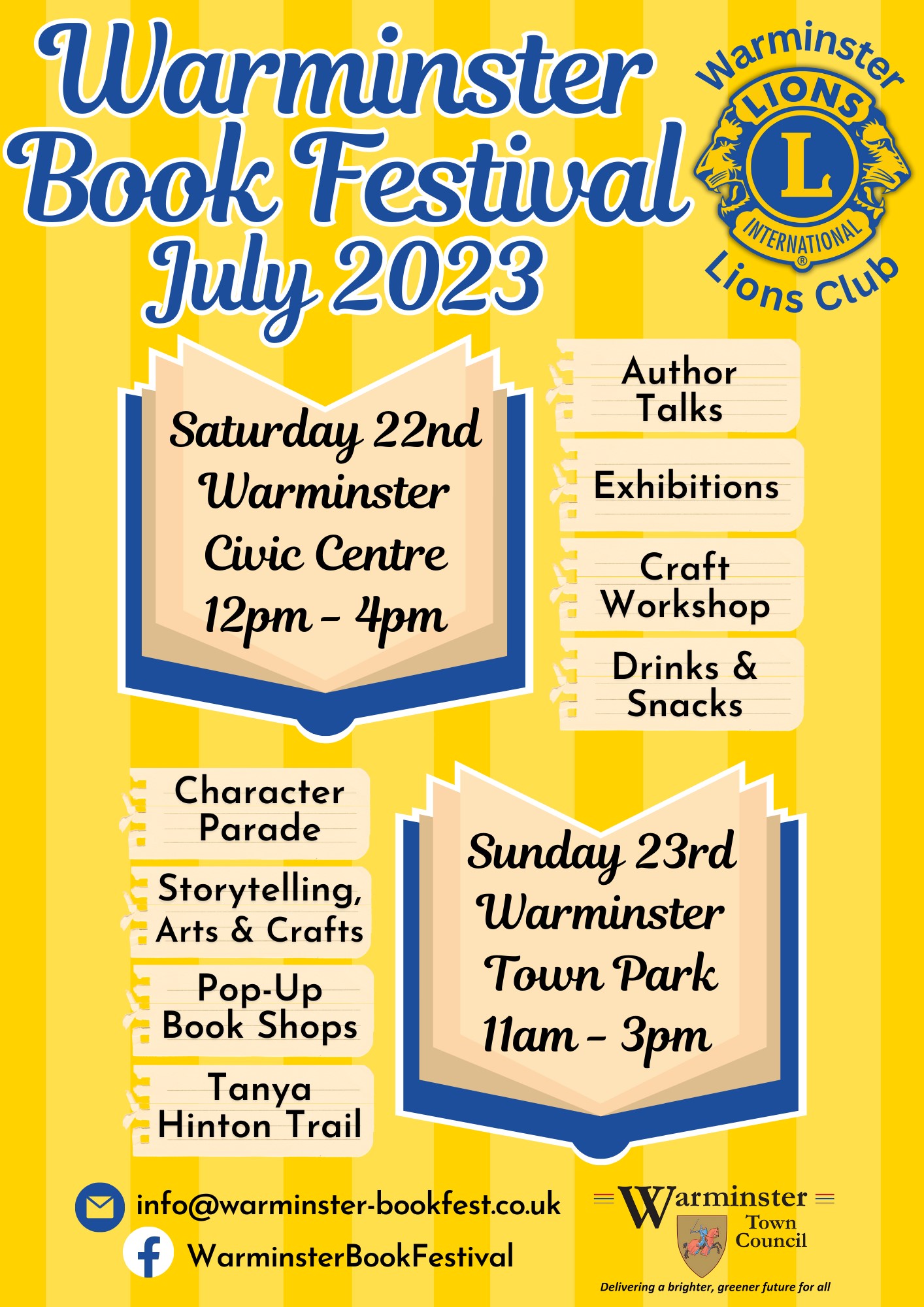 Warminster Book Festival 2023 Day 1 Warminster Town Council