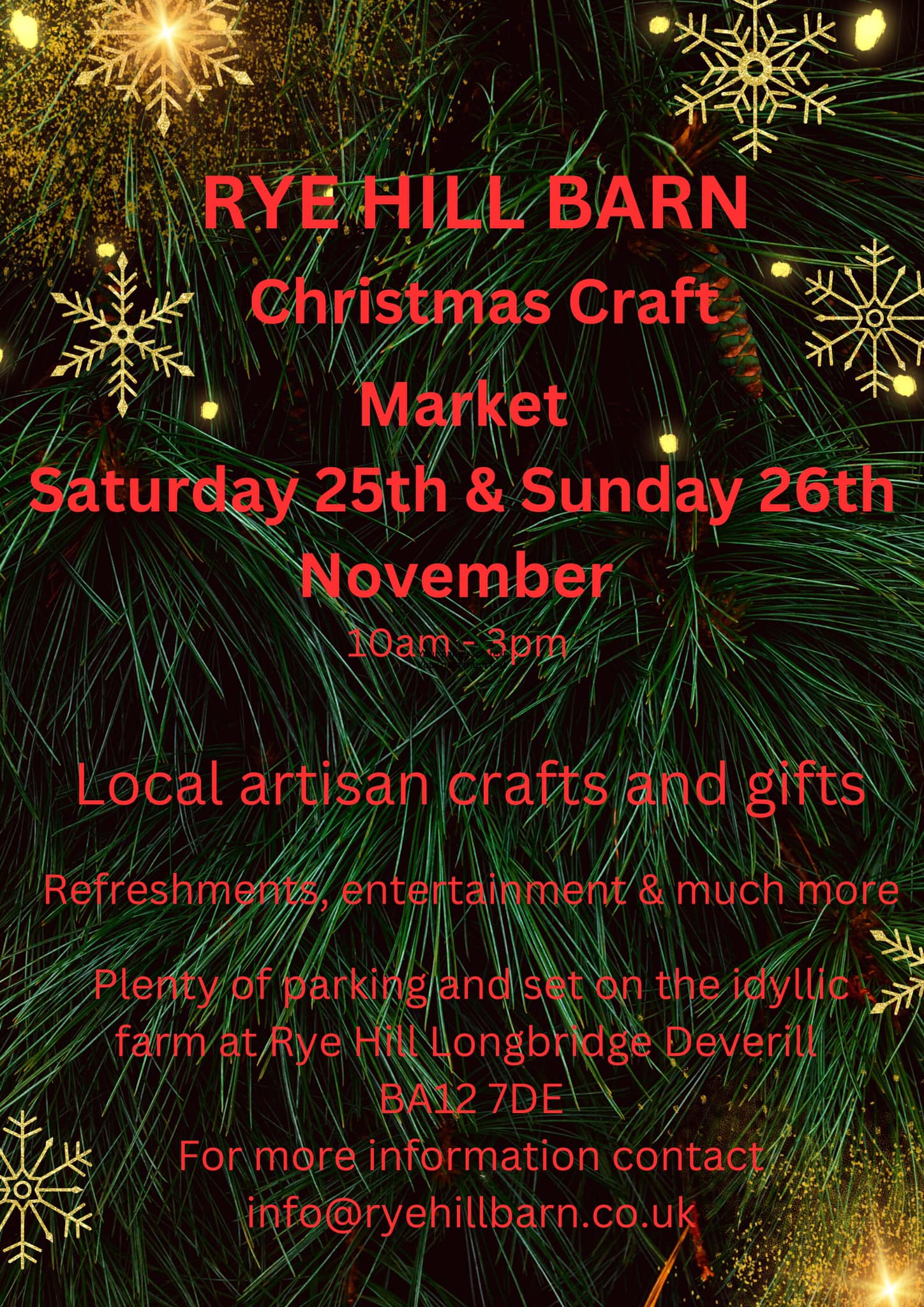 Rye Hill Barn Christmas Craft Markets