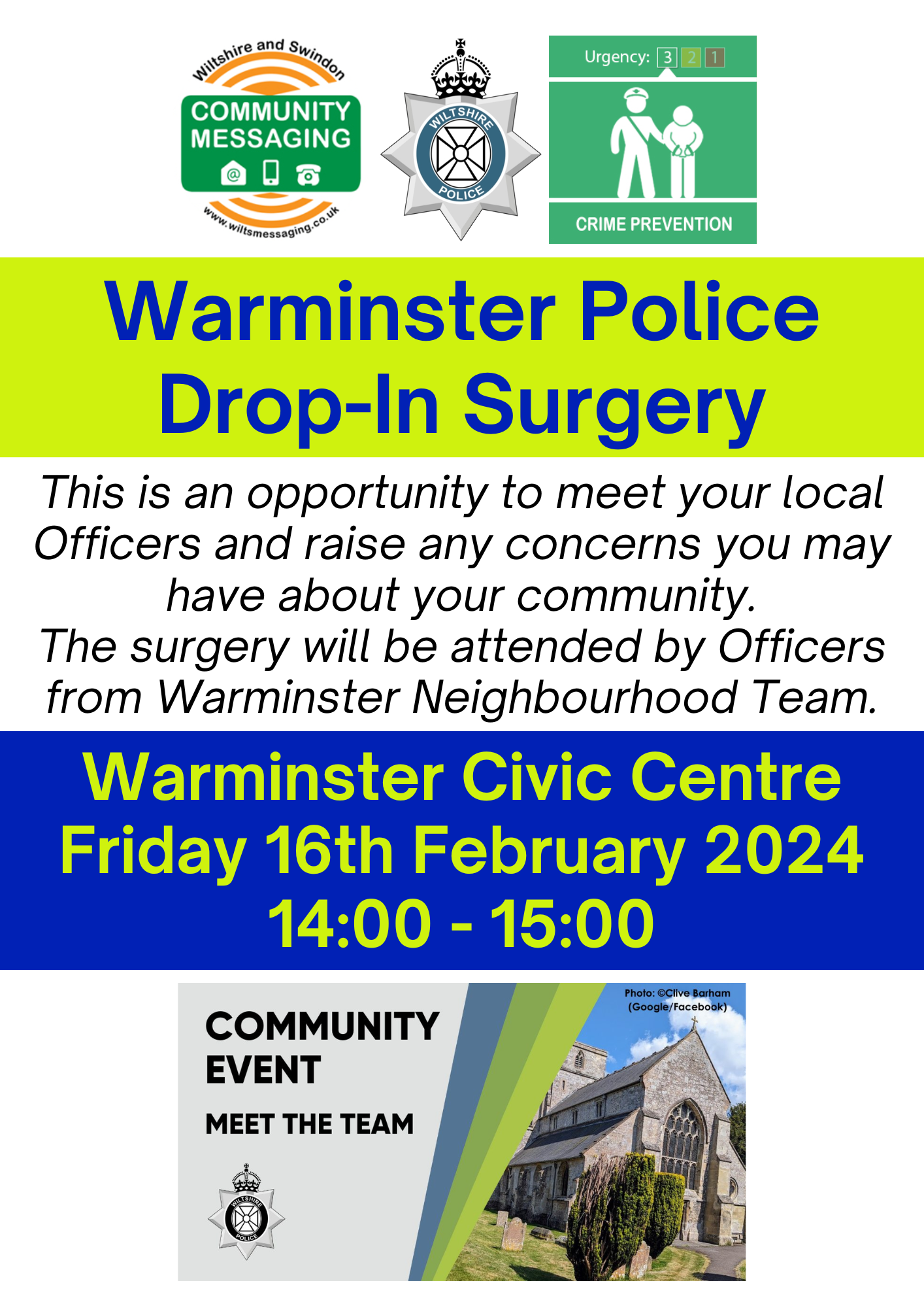 Warminster Police Drop-In Surgery