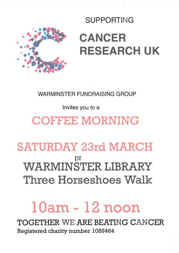 Coffee morning - Cancer Research UK