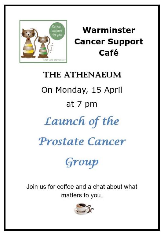 Warminster Cancer Support Cafe - Launch of the Prostate Cancer Group