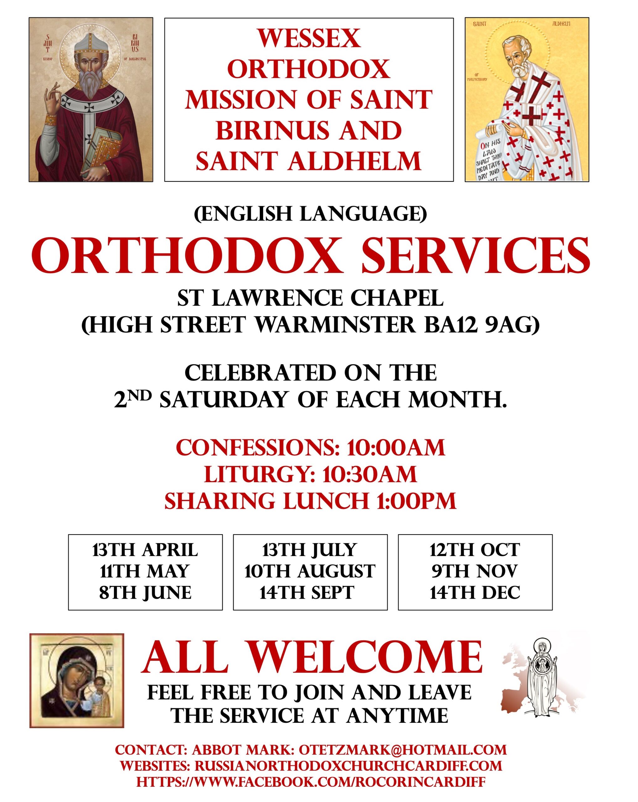 English language Orthodox Services for the local community