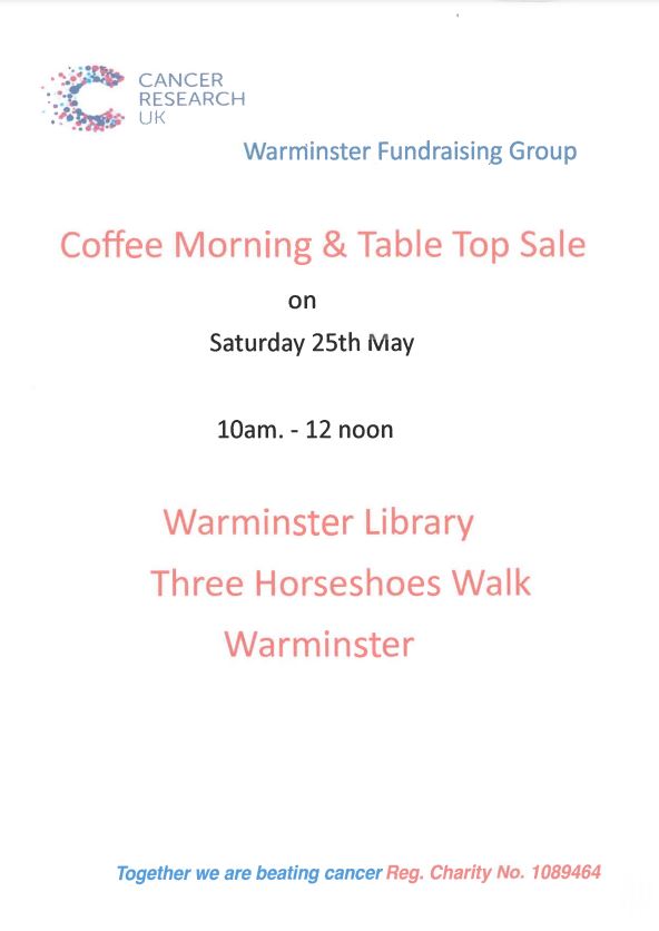 Coffee morning and table top sale