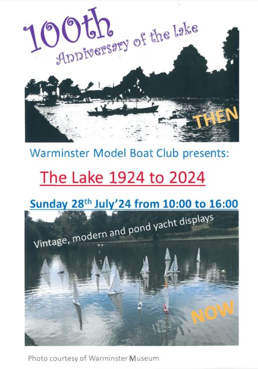 Warminster Model Boat Club presents the Lake 1924 to 2024