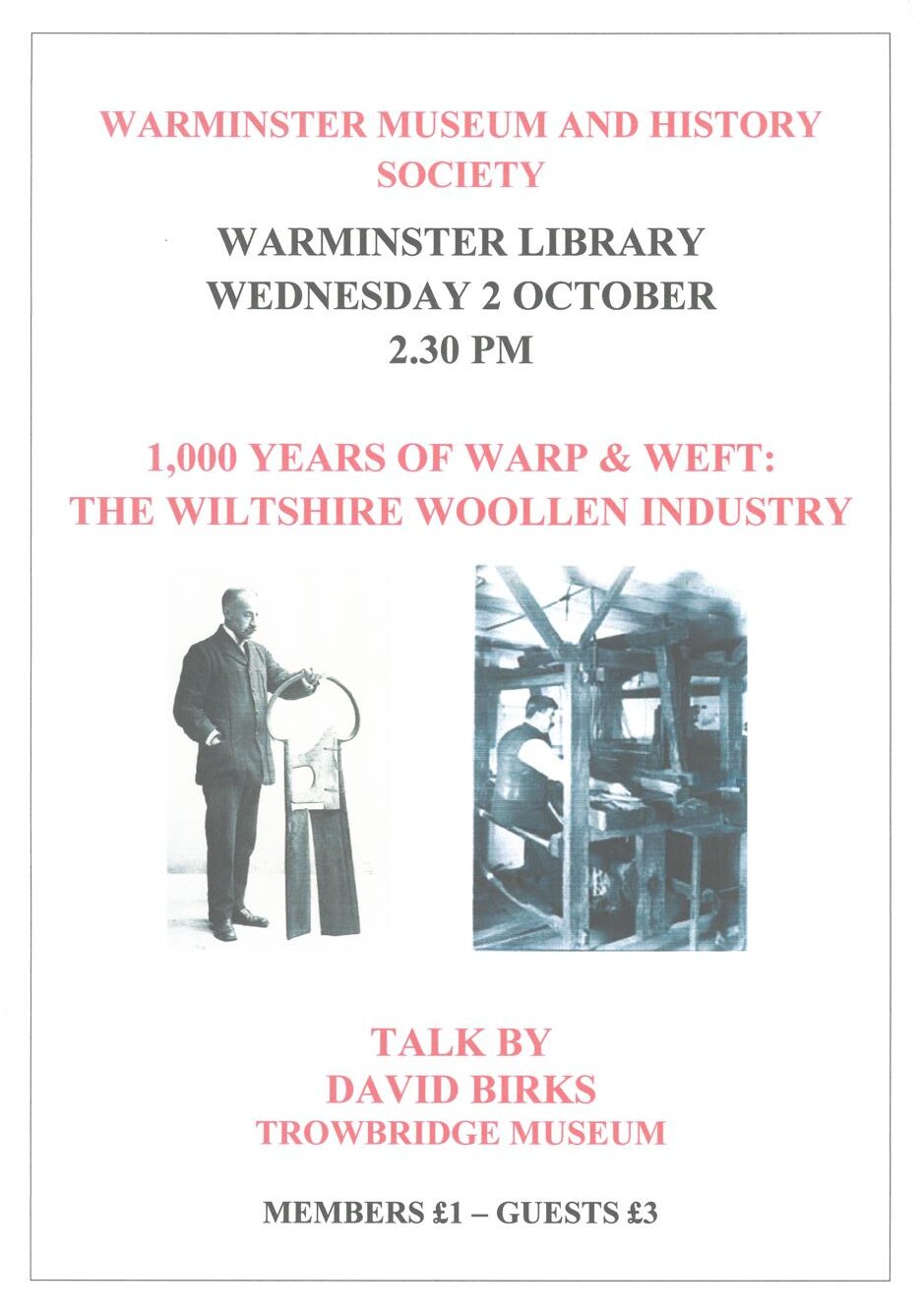 1,000 years of WARP & WEFT: The Wiltshire Woollen Industry 