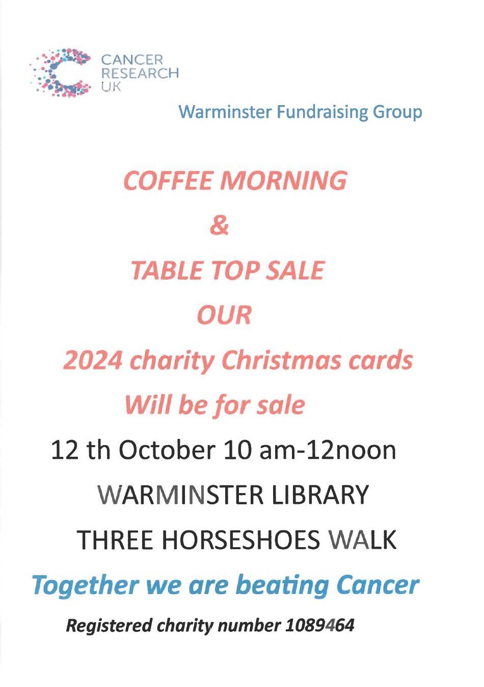 Coffee morning and table top sale