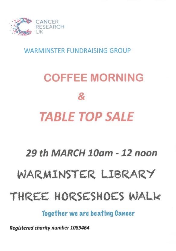 Coffee morning and table top sale