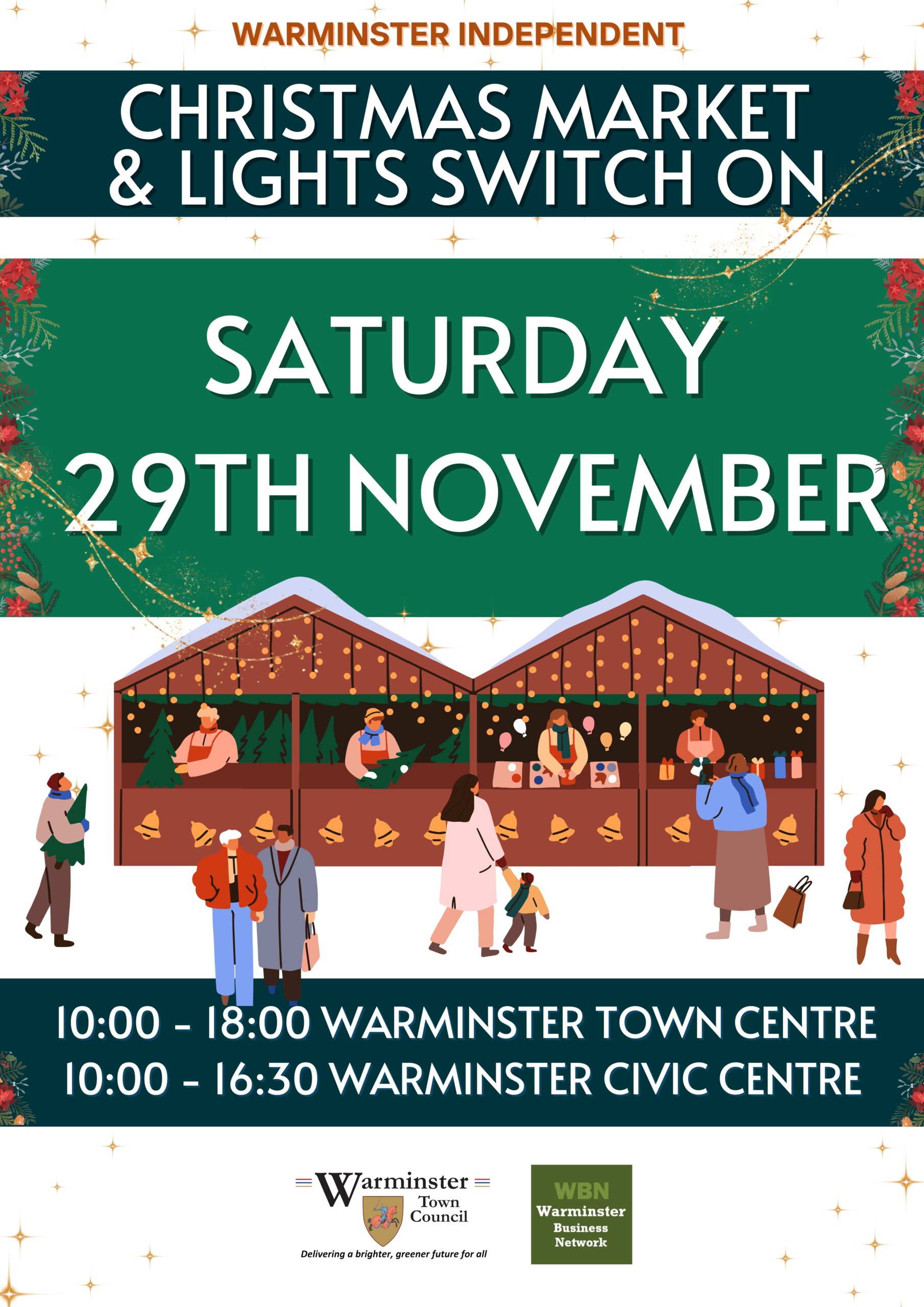 Warminster Independent Christmas Market 2025 and Lights Switch-on