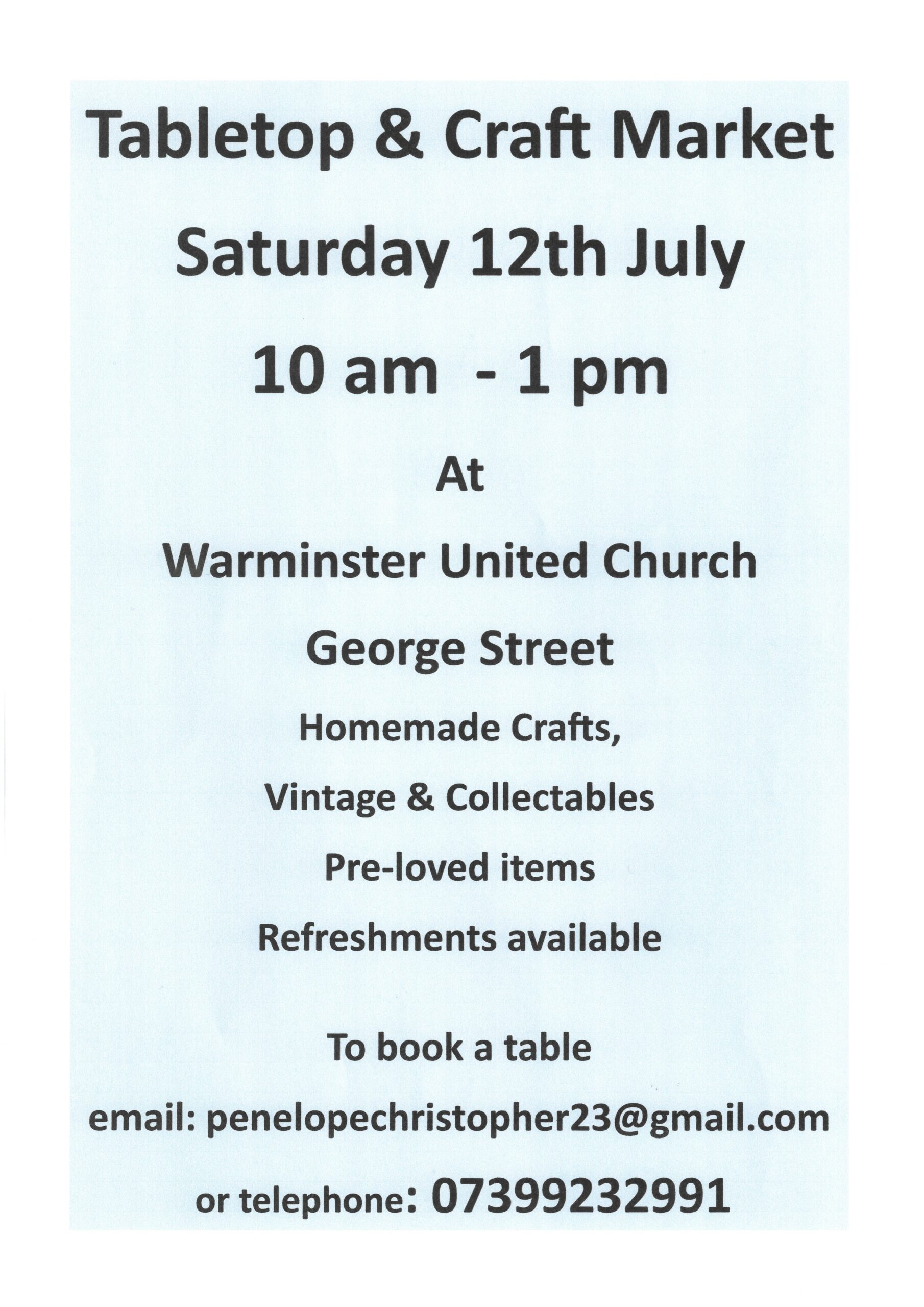Tabletop and craft market