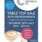 Table top sale with refreshments
