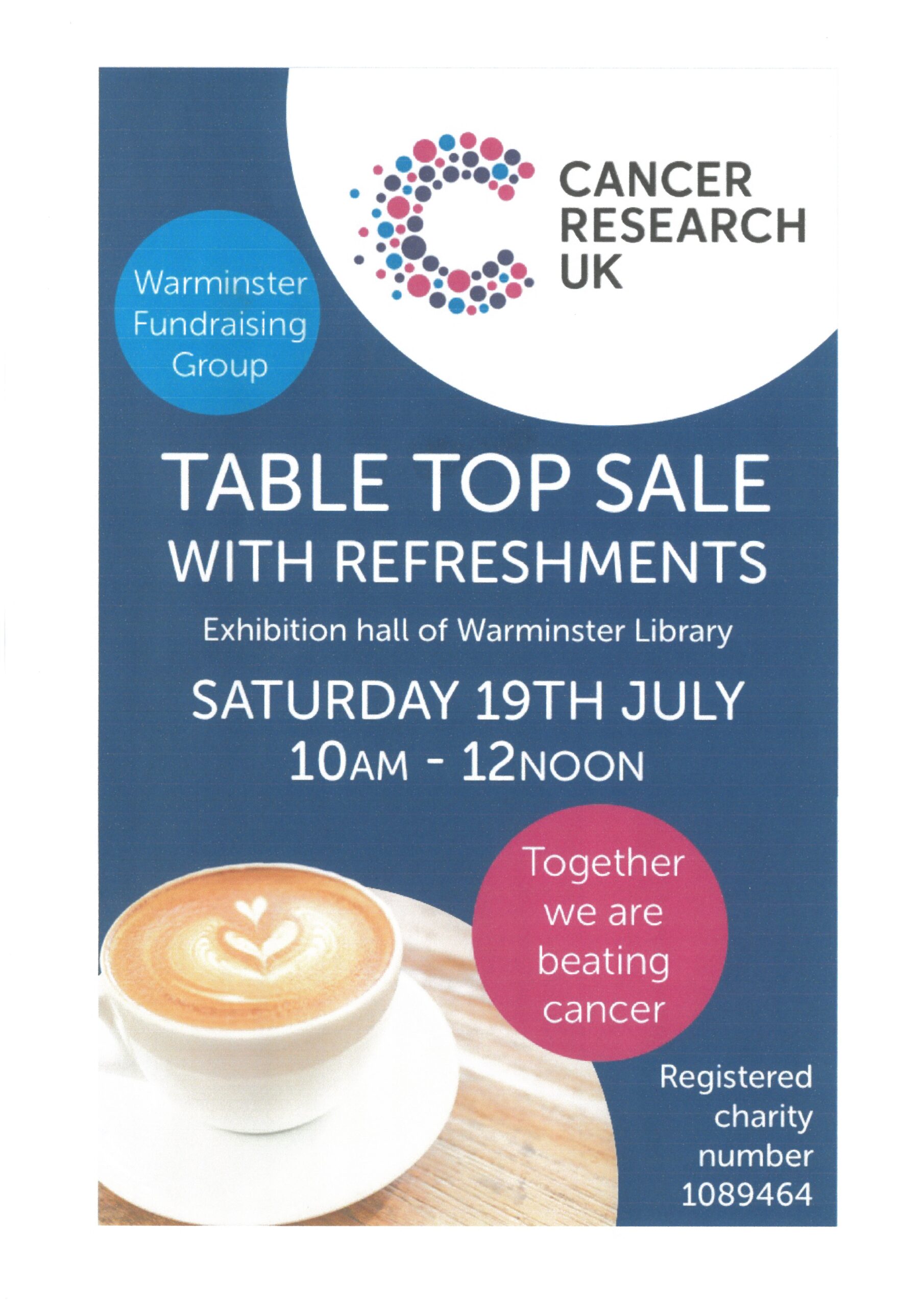 Table top sale with refreshments