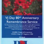 VJ Day 80th Anniversary Remembrance Service