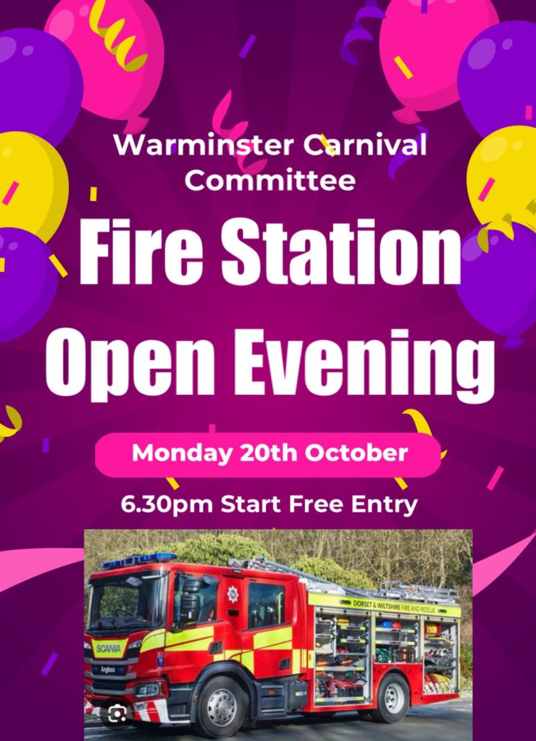 Fire Station Open Evening for Warminster Carnival