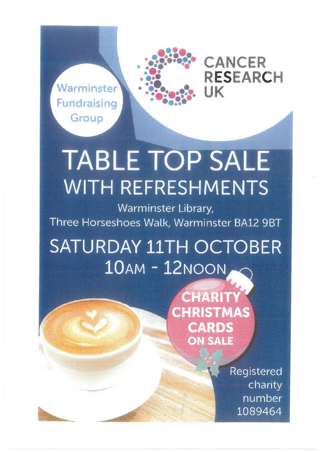 Cancer Research UK Table Top Sale