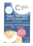 Table Top Sale for Cancer Research UK