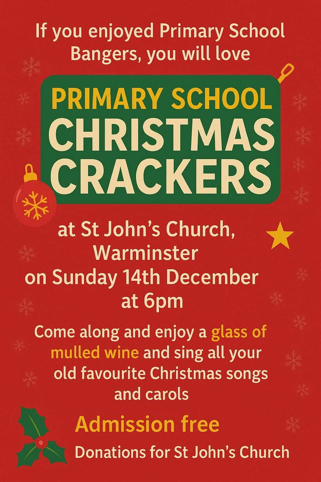 Primary School Christmas Crackers at St John's Church