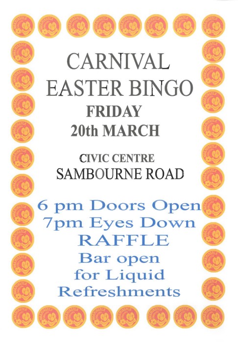 Carnival Easter Bingo