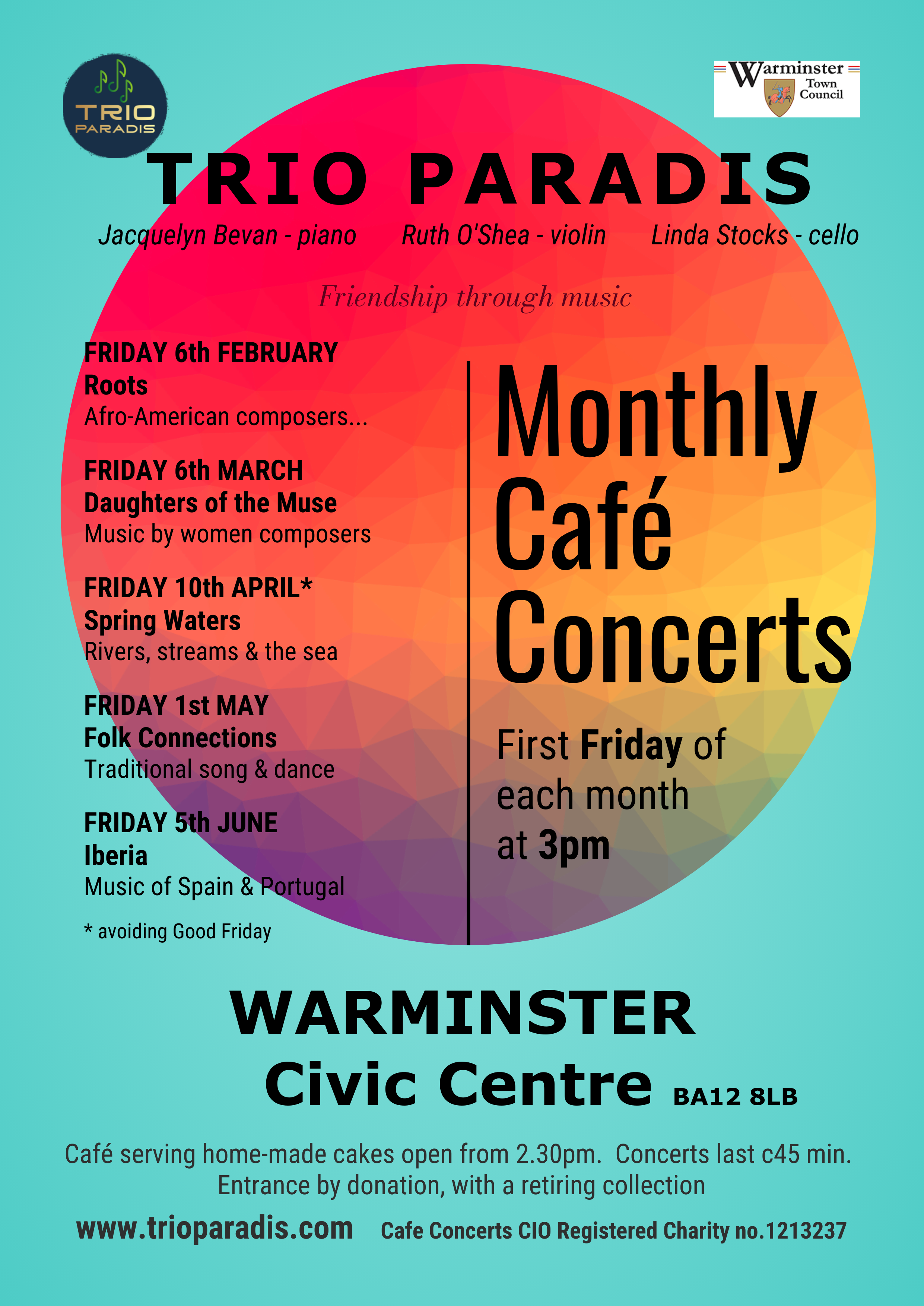 Trio Paradis Monthly Café Concert: Daughters of the Muse