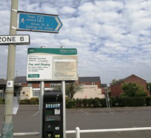 Parking Sign in Wiltshire Council Car Park